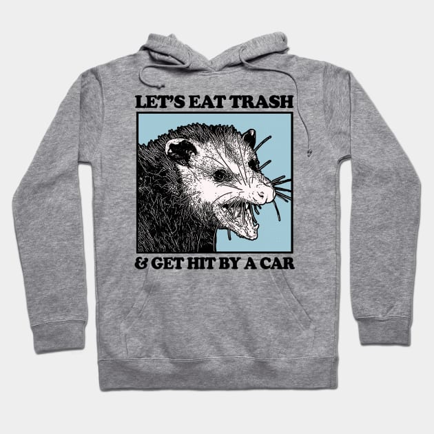 Let's Eat Trash & Get Hit By A Car Hoodie by DankFutura